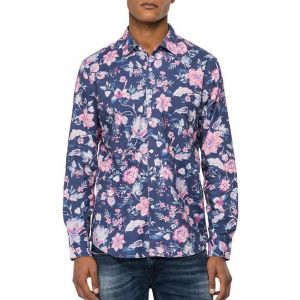 REPLAY Chemise M4049.000.73670.010 S Light Blue Flowers