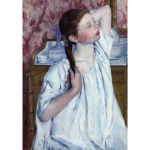 Image de Grafika Mary Cassatt : Jeune Fille Coiffant ses Cheveux, 1886