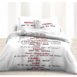 Today Script Scènes de Ménages - Housse de couette et taies (220 x 240 cm)