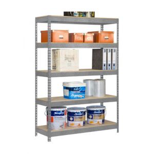 Simon Rack Étagère métallique 5 niveaux KIT BRICOFORTE 1004-5 Aggloméré 2000 x 1000 x 400 mm Galvanisé 778100040201045