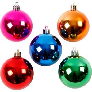 Creotime Boules de Noël - Multicolore - 6 cm - 20 pcs
