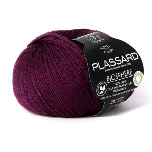 Pelote De Laine Biologique 100% Naturelle Biosphere - Plassard 38 Violet