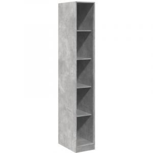 VidaXL Garde-robe gris béton 30x50x200 cm bois d'ingénierie, armoire de rangement, organisateur de garde-robe, armoire, placard, garde-robe de chambre