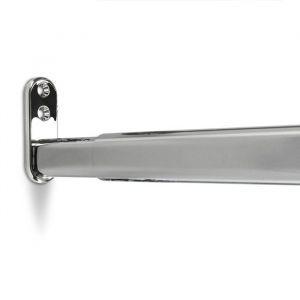 Sotech 1 pièce Barre télescopique tube d'armoire réglable ovale acier chromé Longueur : 400 - 600 mm
