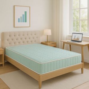 80x190 cm ressorts ensaches + 5 cm Memoire de Forme 60 Kg/m3 - Matelas Luxe aloe + Oreiller memoire de forme + Alese Offert - Hauteur +/- 18 cm - Accueil Moelleux - Soutien Tres Ferme - 5 Zones de Confort - Hypoallergenique