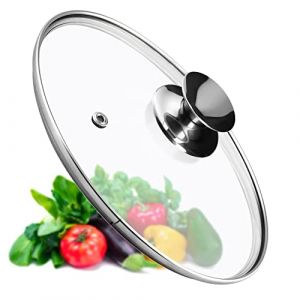 KADAX Couvercle en verre 28 cm r&eacute;sistant &agrave; la chaleur pour casserole
