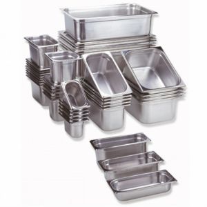 Image de AZ Boutique Bac gastronorme GN 1/1 en inox 53 x 32,5 x 10 cm - Gastronorme