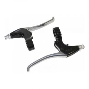 Image de E'newton Leviers de frein vélo City/VTT argent-noir pour V-brake (4 doi