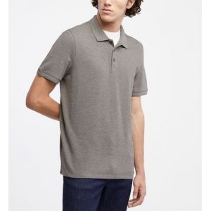 Galeries Lafayette Polo Soloc uni coton biologique Gris - Couleur Gris - Taille XXL