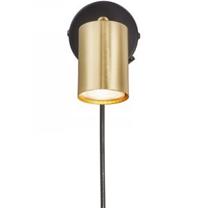 Nordlux Explore Applique murale Noir + laiton GU10 2113251035