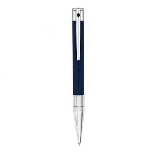 DuPont S.T – Stylo de Ligne D-Initial - l'art de L'Ecriture - Artisanat Français – Finition Palladium et Laque Naturelle Bleue