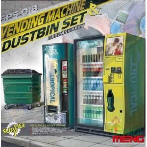 Meng Model Échelle distributeur automatique Poubelle & Set- Accesso