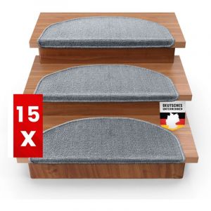 Karat - Tapis de sol London Gris clair 73 23,5 x 65 cm Demi-ronde 15 pièces