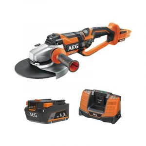 AEG Pack 18V - Meuleuse Brushless 230mm - Batterie 4.0 Ah - Chargeur