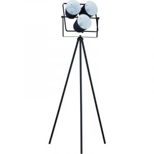 Lampadaire industriel en métal noir 152 cm