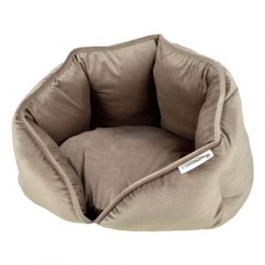 Love Story, Panier Rond Velours Cotelé Polyester D40 x H32 cm Crafty Noisette