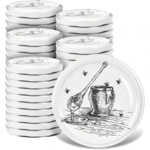 Kadax - Fi82 Bouchons de bocaux, bouchons de bocaux, couvercles, miel, 50 pièces, 6 clips