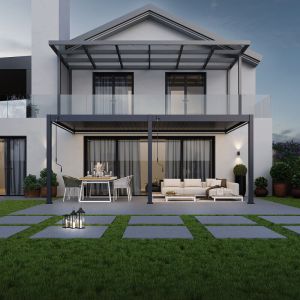 Kit LED pour pergola bioclimatique adoss&eacute;e 3x6 m&egrave;tres