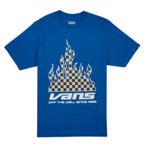 Vans T-shirt enfant REFLECTIVE CHECKERBOARD FLAME SS Bleu - Taille 16 ans