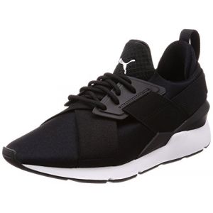 Puma Muse Satin EP Wn's, Sneakers Basses Femme, Noir Black White 3, 42 EU
