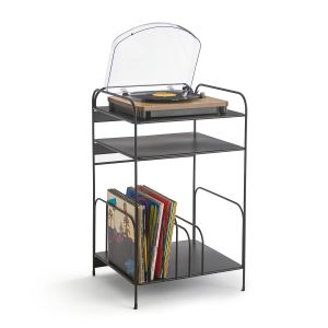 Petit meuble vinyles métal, Hiba Noir Taille Taille Unique