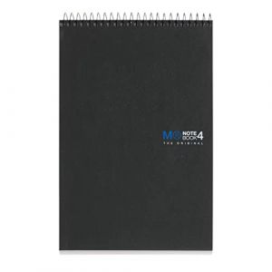 Miquelrius Carnet The Original Graphite, Reporter, 4 Bandes Couleur, A5, 120 Feuilles Quadrillées 5 mm, Papier 70 g, 2 Trous, Couverture Carton Compacte, Couleur Graphite