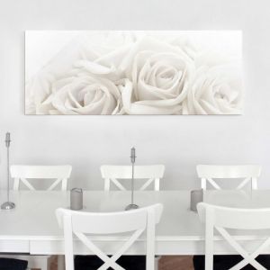 Image de Bilderwelten Impression sur verre Roses de mariage - Panorama Grand - Dimension: 50cm x 125cm