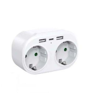 Prise multiple 2 prises & 2 ports USB cam&eacute;ra espion Wi-Fi Full HD 4K