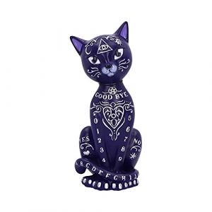 Nemesis Now Purple Mystic Kitty Figurine de Chat en résine Violet 26 cm