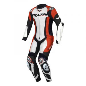 Ixon Combinaison cuir Vortex 3 blanc/noir/rouge- XL