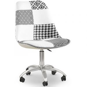Chaise De Bureau Pivotante - Tissu Patchwork - Sam Multicolore