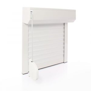 Avosdim Volet Roulant Recoupable Sangle ALU Blanc H155 x L120 cm