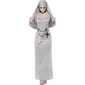 Image de Déguisement fantôme religieuse femme Halloween