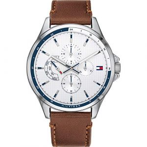 Image de Tommy Hilfiger Hommes Multi-Cadrans Quartz Montre avec Bracelet en Cuir 1791614