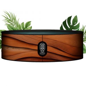 Coco Bain Piscine Maui- Piscine Hors Sol 250cm De Diamètre - Imitation Bois Véritable