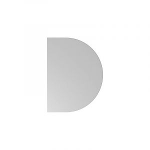 Certeo Plateau additionnel Hammerbacher | Demi-cercle | Série XBHM | LxP 80x80 cm - Coloris: Gris
