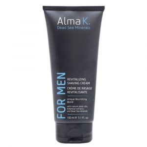 Alma K Men by Dead Sea Minerals Revitalizing Shaving Cream For Men, Helps Soften Facial Hair For an Easy Shave, 100% Natural Oils - 150ml