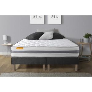 Ensemble 160x200 Ressorts et mémoire de forme double sommiers