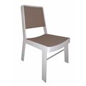 Chalet et Jardin 2 chaises de jardin empilables Haut St Marin en aluminium et textilène