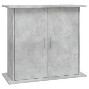 VidaXL Support pour aquarium gris béton 81x36x73 cm bois d'ingénierie