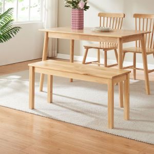 Banc de salle &agrave; manger Trerunulu 100 x 35 x 45 cm naturel