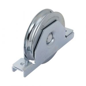 Image de Galet ou roue de portail support intérieur diamètre 80 mm pour rail gorge ronde 20 mm