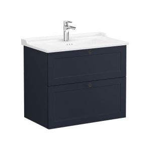 vitra Meuble de salle de bain avec lavabo Root 80x67x46 cm bleu mat (ROOTC80BINTC)