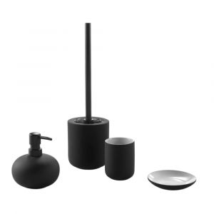 Set de Bain MAMBO – 4 Pièces – Coloris Noir