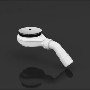 Doporro - Bonde de Douche Bonde Extra-Plate de Receveur de Douche Blanc Trou d'&Eacute;vacuation de &oslash; 45 mm AL04