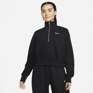 Nike Sweat court oversize à demi-zip Sportswear Phoenix Fleece pour femme - Noir - Taille S - Female
