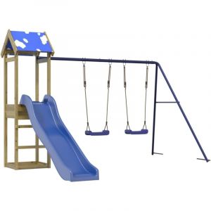 VidaXL Aire De Jeux D'ext&eacute;rieur Bois De Pin Impr&eacute;gn&eacute;