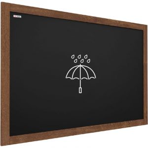 Tableau à Craie Noir Etanche avec Cadre en Bois Laqué 200x100cm