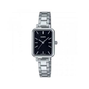 Casio Montre Femme - Classique - Cadran Noir - Bracelet Acier Inoxydable - Étanche 3 Atm