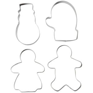 Creotime Emporte pièce inox - Hiver et Noël - 4 pcs